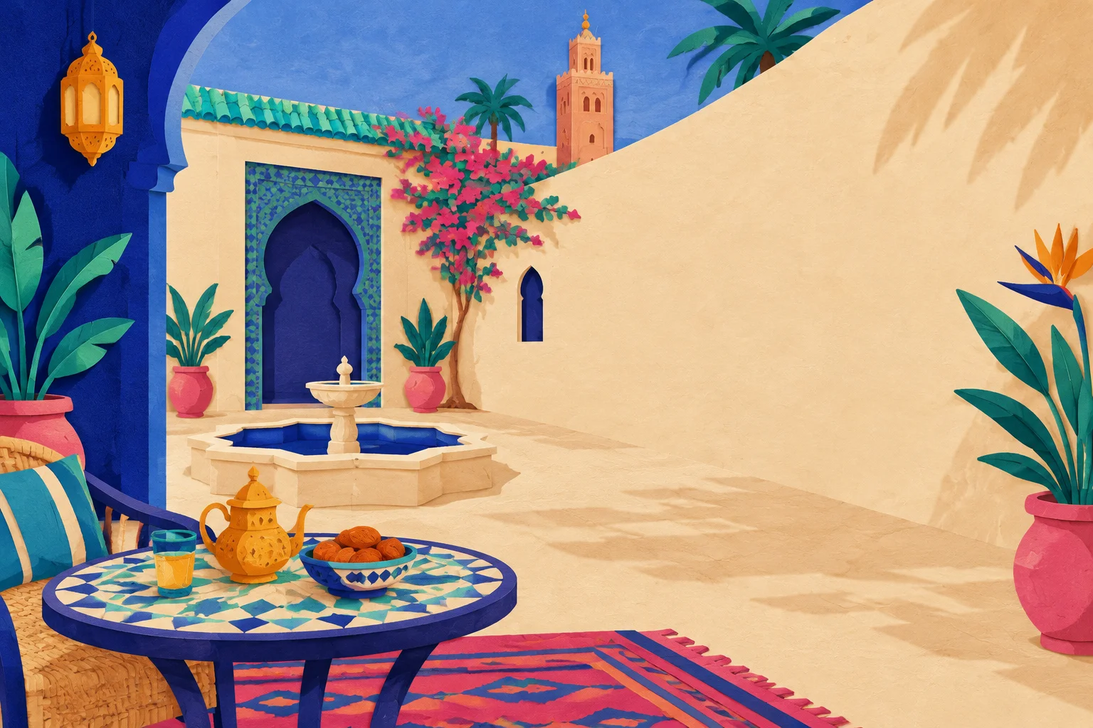 Traveller checking a phone with a Morocco eSIM installed, with Maroc Telecom network signal visible, in a Moroccan street setting